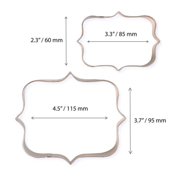 Cookie Cutter Set/2 - Plaque Style 1